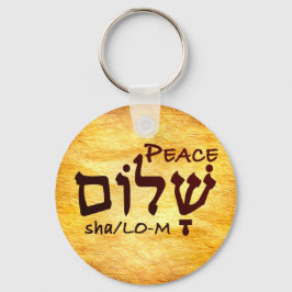 Friedensshalom in Hebräisch Schlüsselanhänger