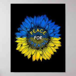 Friedensshirt für die Ukraine Ukraine Sonnenblume Poster