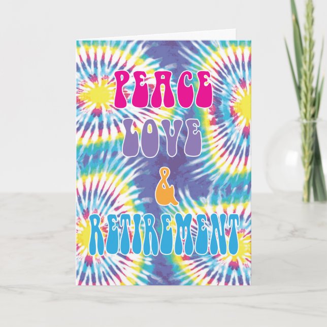 Friedenssicherung Liebe und Ruhestand Hippie Gefär Karte (Vorderseite)