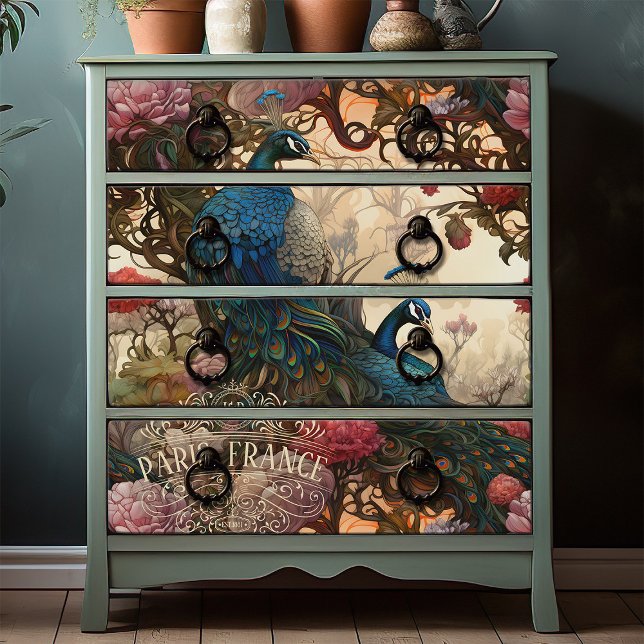 Friedenssicherungen in einem Baum Elegantes Vintag Seidenpapier (Personalise your furniture with this decoupage tissue paper. Perfect for your elegant crafts.)