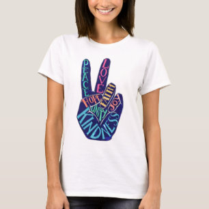 Friedenssignatur Liebe Glaube Menschlichkeit Freud T-Shirt