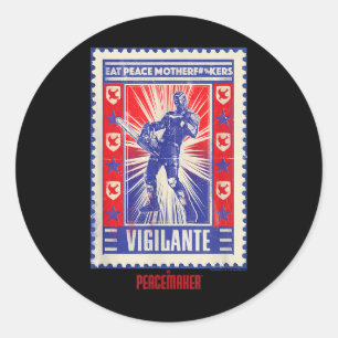 Friedensstifter Vigilant Eat Peace Poster  Runder Aufkleber