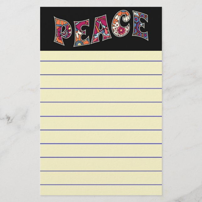Friedensstiftung Briefpapier (Rückseite)