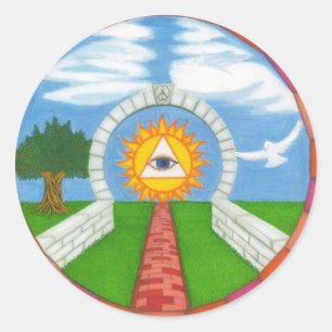 Friedensstiftung Runder Aufkleber