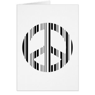 FRIEDENSSYMBOL-BARCODE Hippie Barcode Muster Desig
