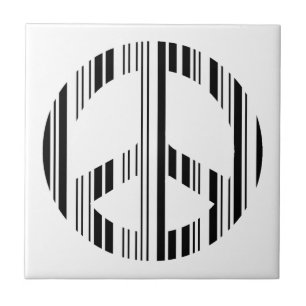 FRIEDENSSYMBOL-BARCODE Hippie-Barcode-Musterdesign Fliese