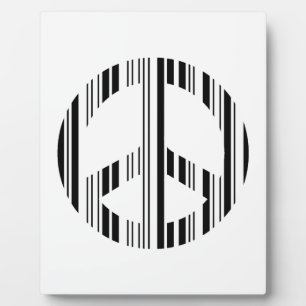 FRIEDENSSYMBOL-BARCODE Hippie-Barcode-Musterdesign Fotoplatte