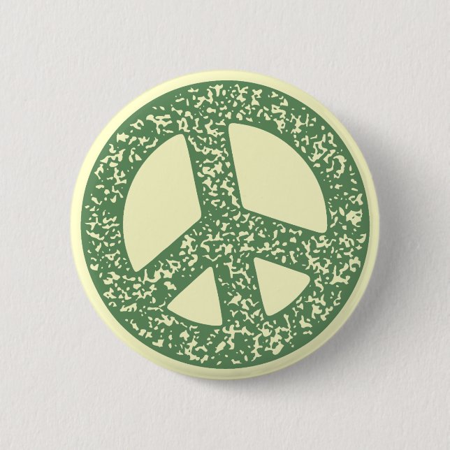 Friedenssymbol - DistBriefmarke Button (Vorderseite)