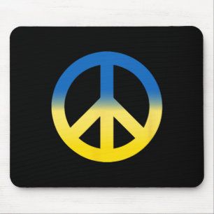 Friedenssymbol - Farben der ukrainischen Flagge mi Mousepad
