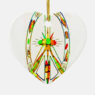Friedenssymbol Glas gefärbt Keramik Ornament