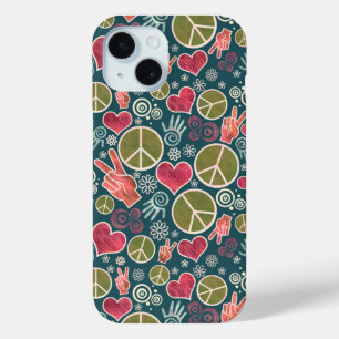 Friedenssymbol Hipster Pacifismus Zeichendesign Case-Mate iPhone Hülle