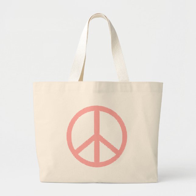 Friedenssymbol Jumbo Stoffbeutel (Vorne)