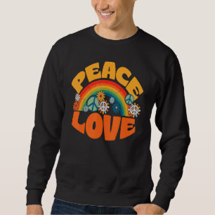FRIEDENSSYMBOL LIEBE 1960er 1970er Tie Dye Groovy Sweatshirt