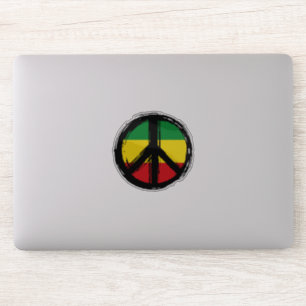 Friedenssymbol mit Reaggae-Stil Aufkleber