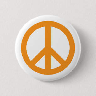 Friedenssymbol - Orange Button