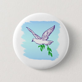 Friedenstaube mit Olive Branch Button