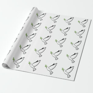 Friedenstaube mit Olivenzweig Geschenkpapier