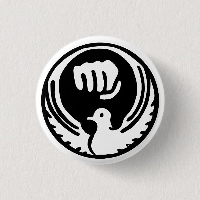 Friedenstauben-Knopf Button (Vorderseite)