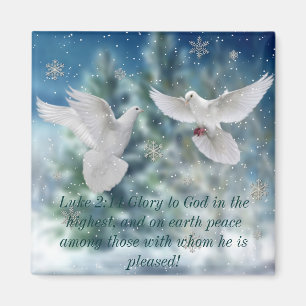 Friedenstauben Luke-2:14 Weihnachtsmagnet Magnet