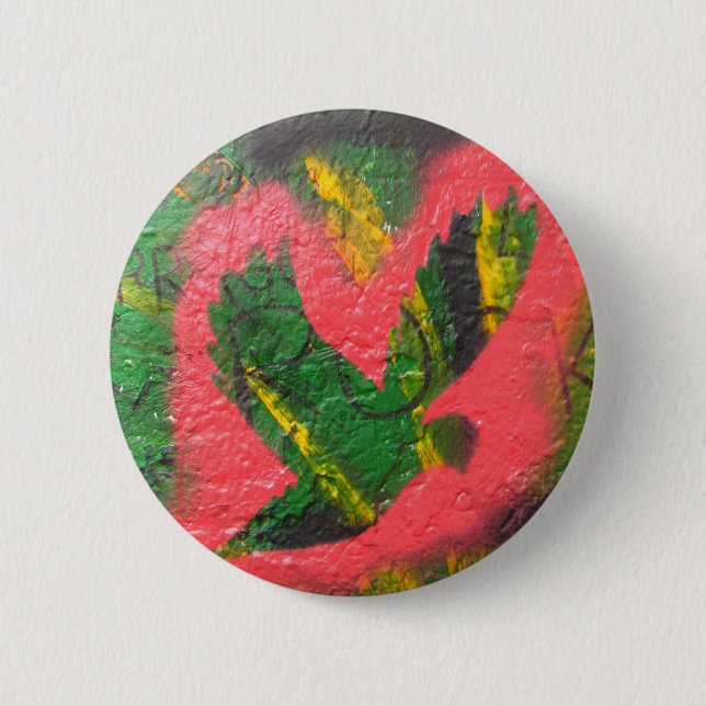 Friedenstauben-Schablone Button (Vorderseite)