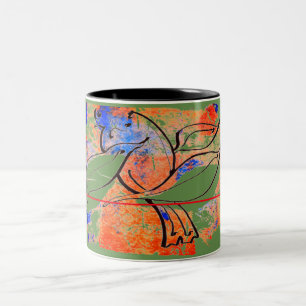 Friedenstauben-Tasse für heutigen Druck Zweifarbige Tasse