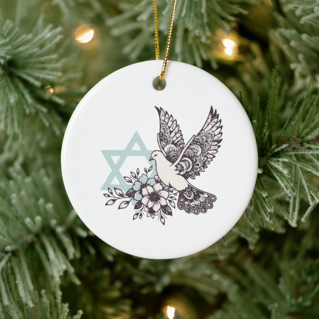 Friedenstruppe für Israel Keramik Ornament (Baum)