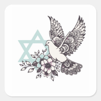 Friedenstruppe für Israel Quadratischer Aufkleber