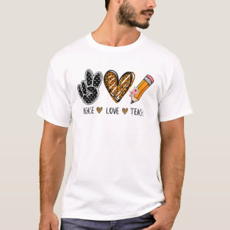 Friedensunterricht, Lehrerbewertung, Liebe T-Shirt