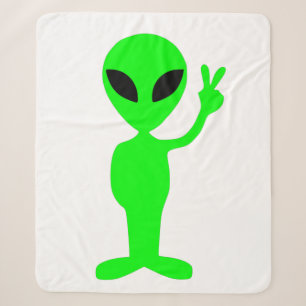 Friedenszeichen Alien süß Sherpadecke