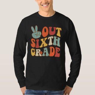 Friedenszeichen Aus sechste Klasse Groovy letzter  T-Shirt