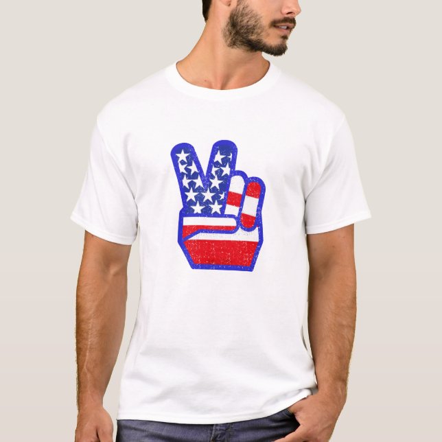 FRIEDENSzeichen-BEDRÄNGNIS T-Shirt (Vorderseite)