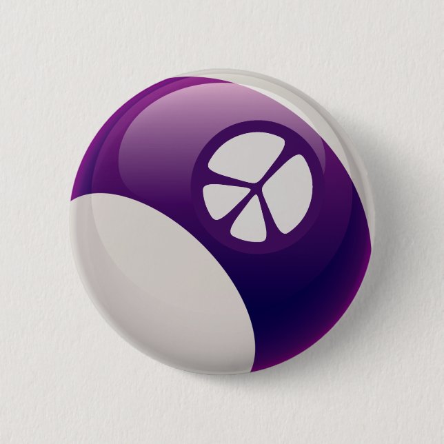 FRIEDENSzeichen-BILLARD-BALL Button (Vorderseite)