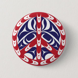 Friedenszeichen Button