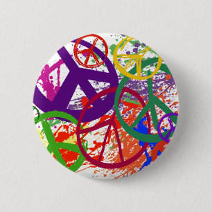 FRIEDENSzeichen-COLLAGE Button