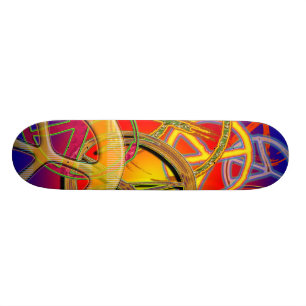FRIEDENSzeichen-COLLAGEN-SKATEBOARD Skateboard