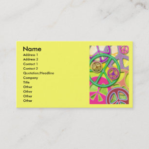 FRIEDENSzeichen-COLLAGEN-VISITENKARTEN Visitenkarte