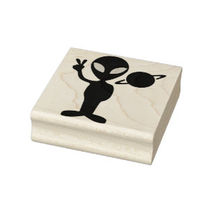 Friedenszeichen der Alien Gummistempel