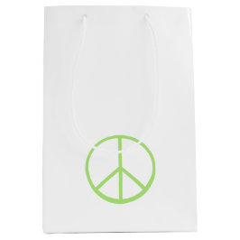 Friedenszeichen der Grünen Welt Hippie-Liebe-Symbo Mittlere Geschenktüte