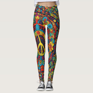 Friedenszeichen, Doodles Leggings
