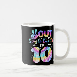 Friedenszeichen Doppelte Ziffern 10. Geburtstag fü Kaffeetasse