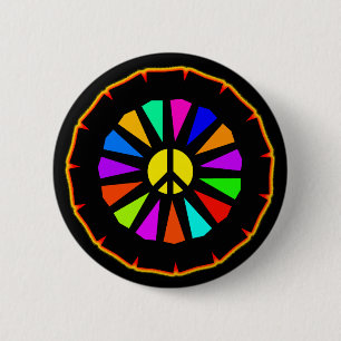FRIEDENSzeichen-FARBrad Button