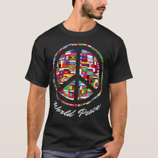 Friedenszeichen-Flaggen der Nationen International T-Shirt
