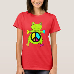 Friedenszeichen-Frosch T-Shirt