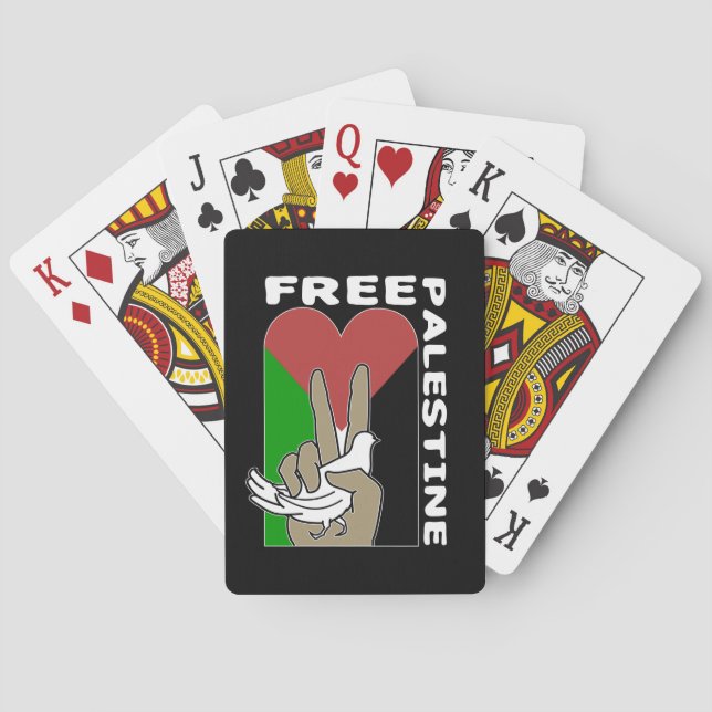 Friedenszeichen für die Palästinafove Spielkarten (Rückseite)