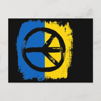 Friedenszeichen für die Ukraine Postkarte