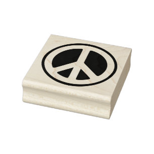 Friedenszeichen Gummistempel