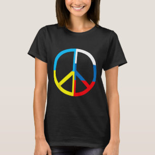 Friedenszeichen in der Ukraine und russische Flagg T-Shirt