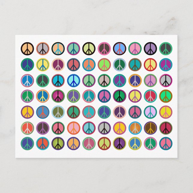 Friedenszeichen in Farbe Postkarte (Vorderseite)