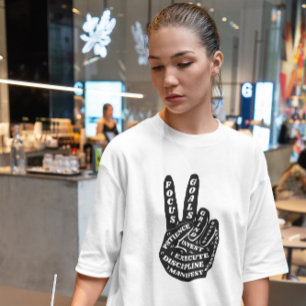 Friedenszeichen Inspiration Zitat T-Shirt