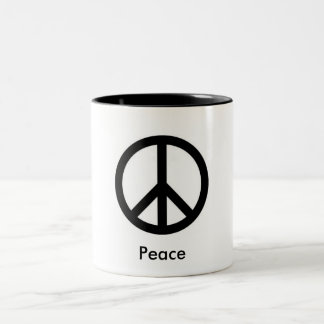 Friedenszeichen-Kaffee-Tasse Zweifarbige Tasse